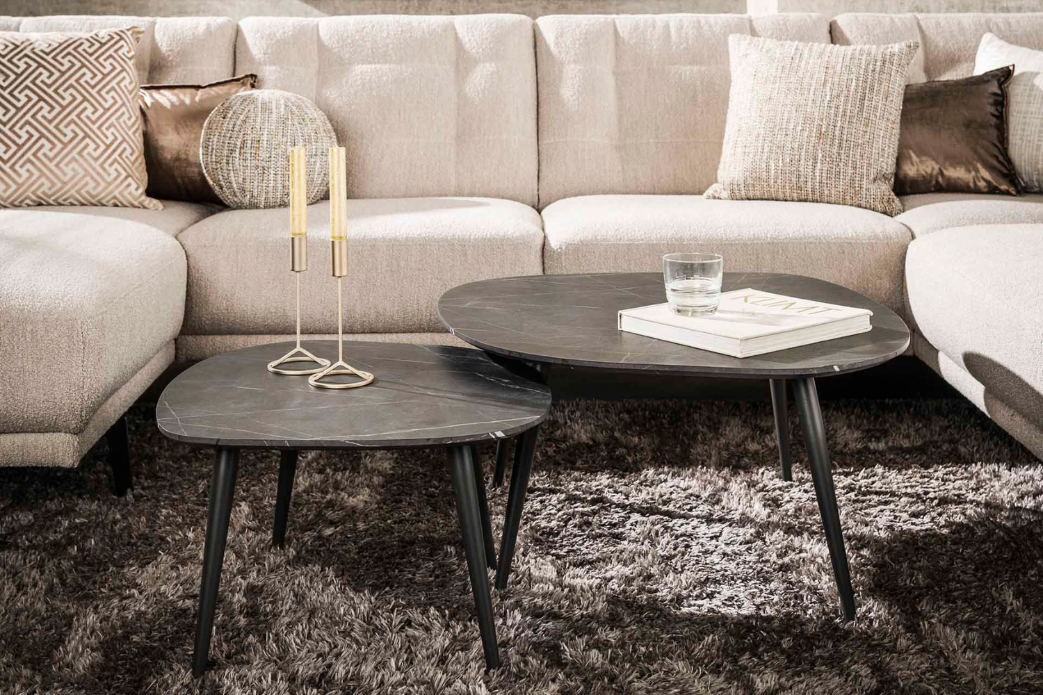 Salontafel Rock organisch — Set van 2