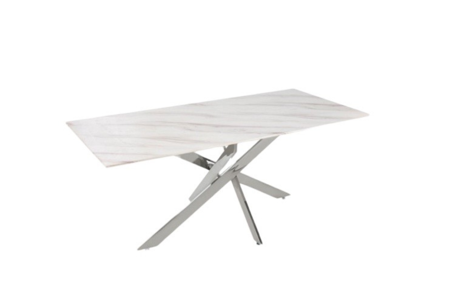 Eettafel 'Olivia' 180cm — Poten in Zilverkleur