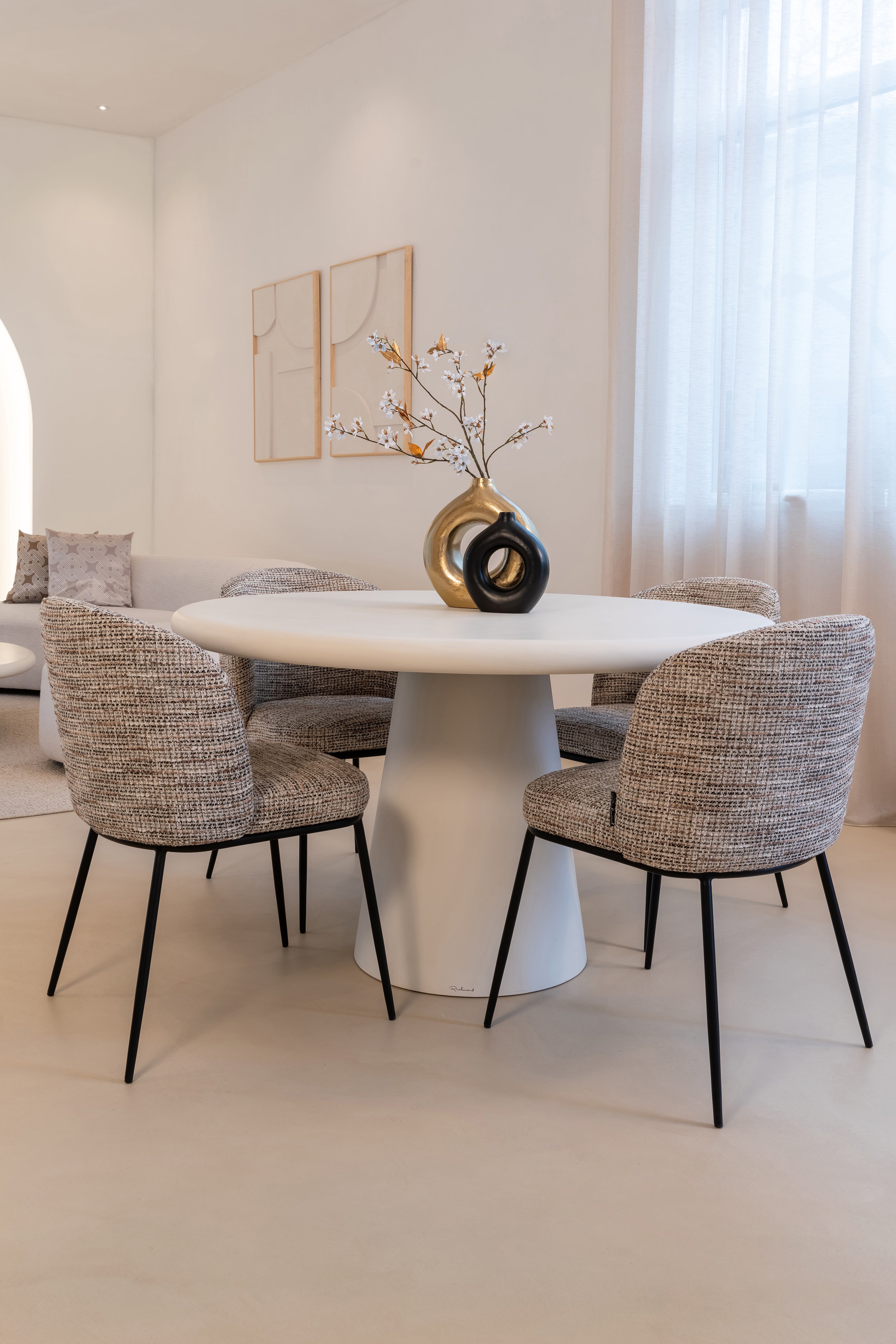 Eettafel Bloomstone – 130 cm – Wit