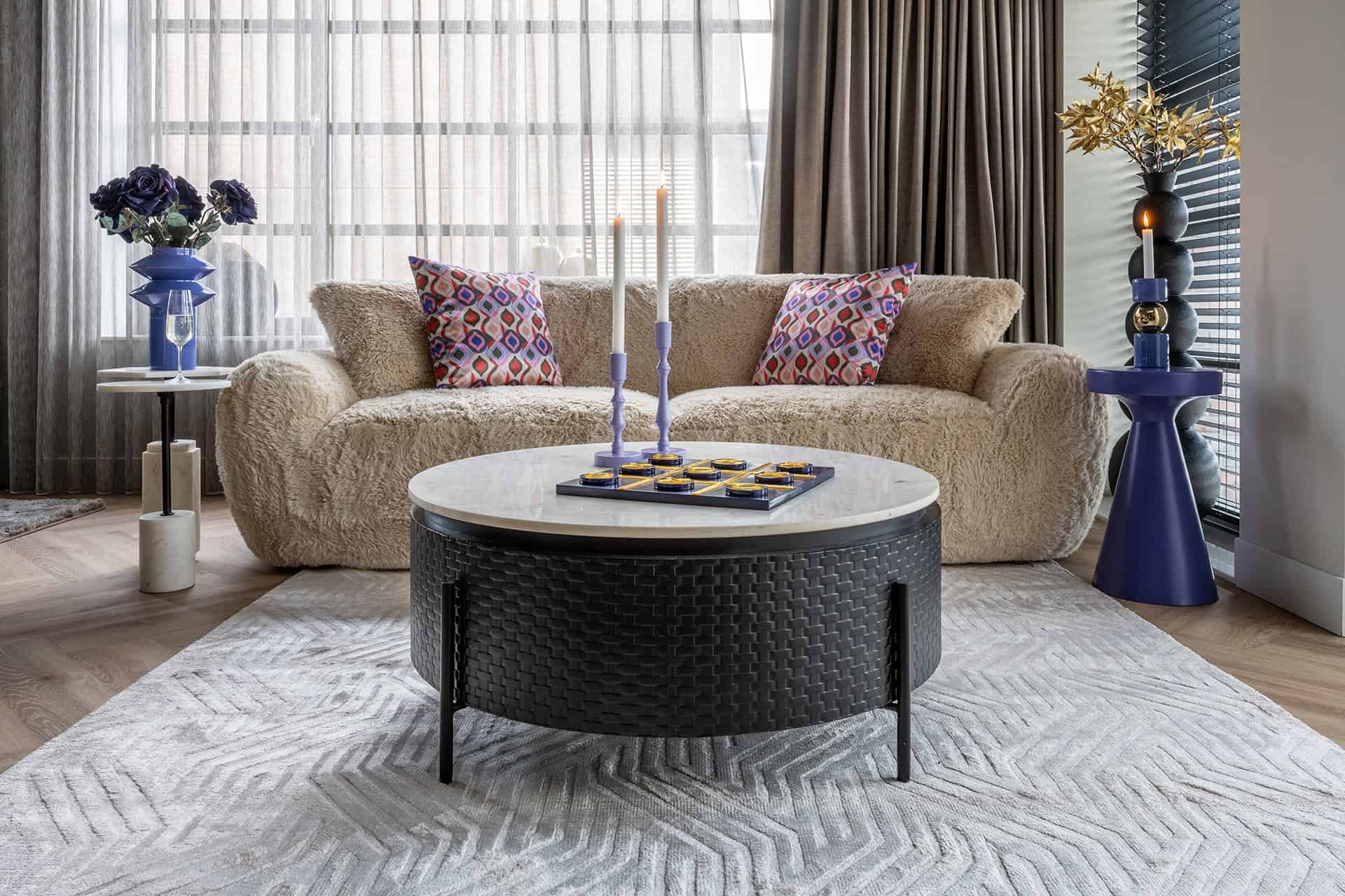 Bijzettafel Kimble paars groot 30Ø (Purple)