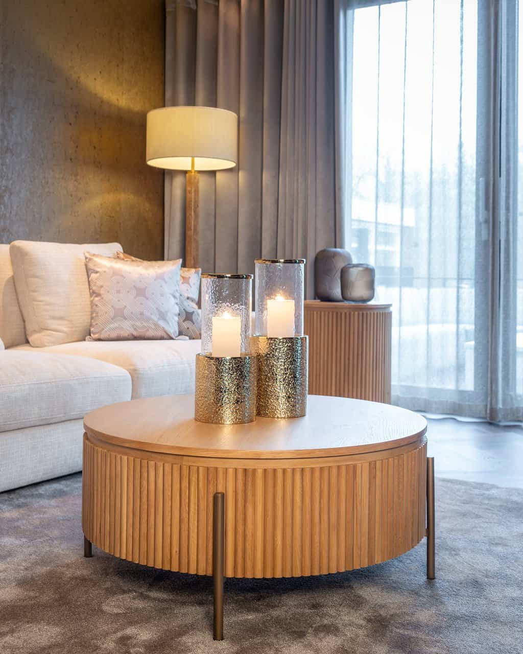 Bijzettafel Belfort 50Ø (Natural oak)