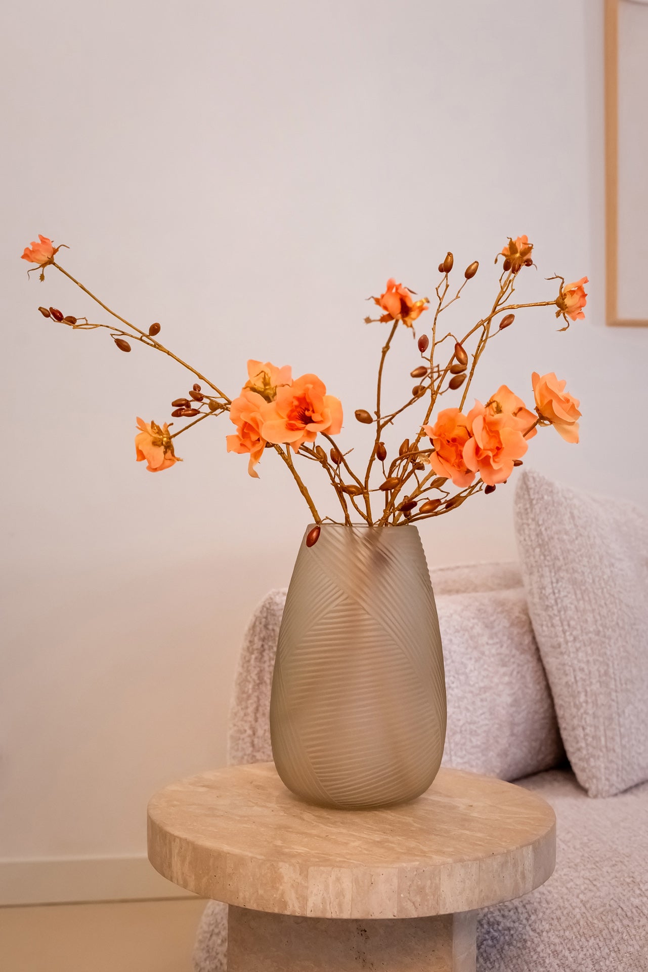 Bijzettafel Biltmore Italian Travertine (Beige)