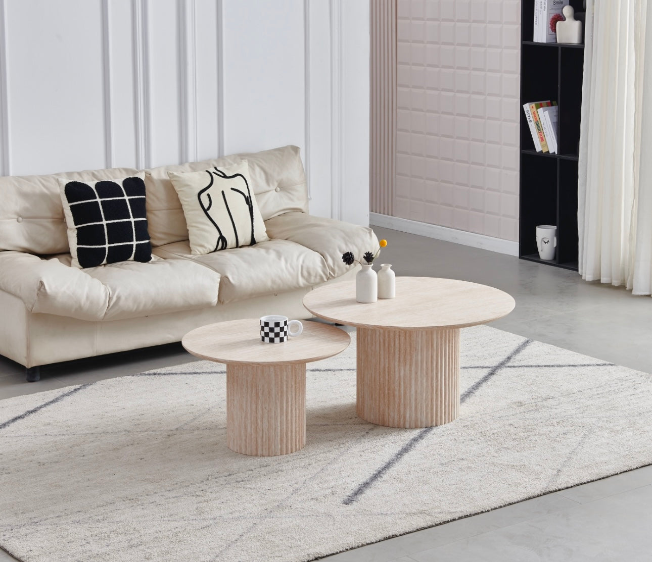 Salontafel Rea 2/set - Travertinlook