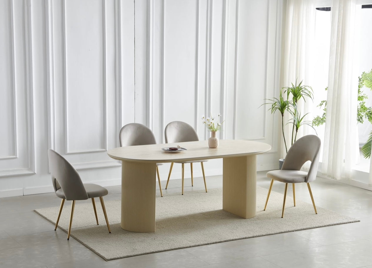 Eettafel Calypso - Travertinlook