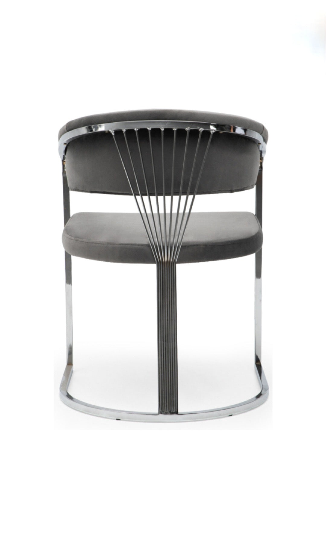 Ariana Eetakamerstoelen Velours Grijs Zilverkleur