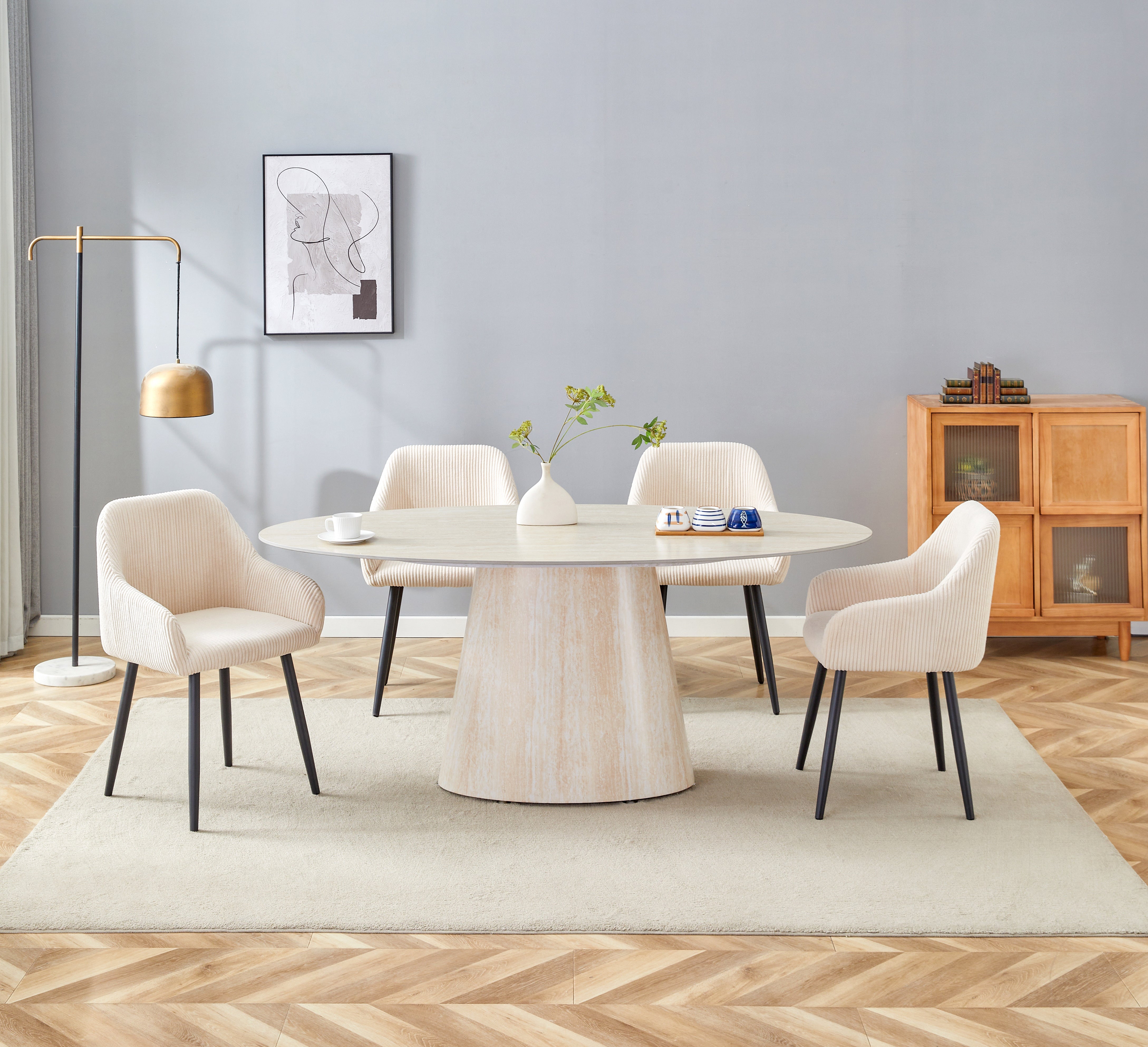 Eettafel Kira - Travertin look Keramiek - 180