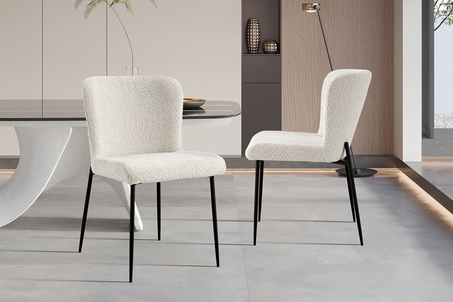 Stoel 'Lisa' Bouclé Ecru