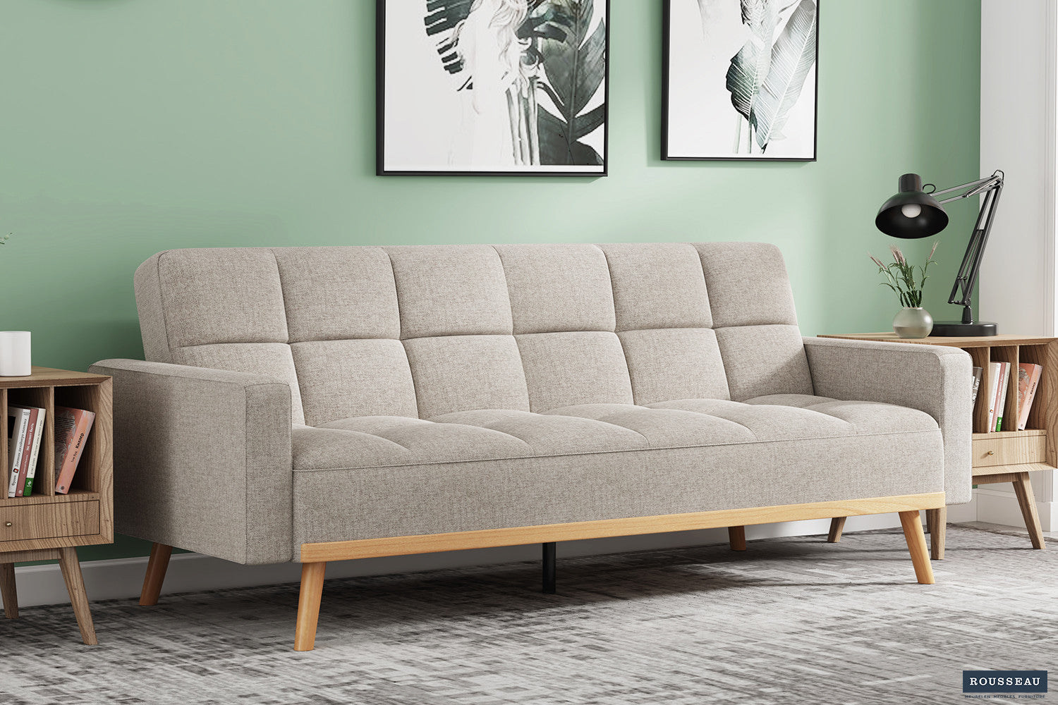 Slaapbank 'Adana' Stof Davis Neve 13 Beige