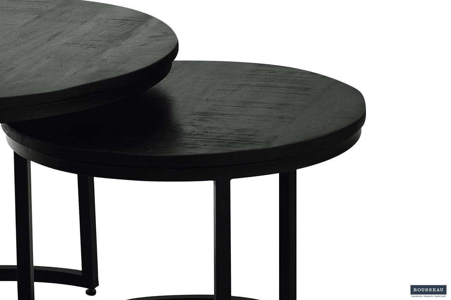 Salontafel 'Goja' 2-delig Mango hout zwart