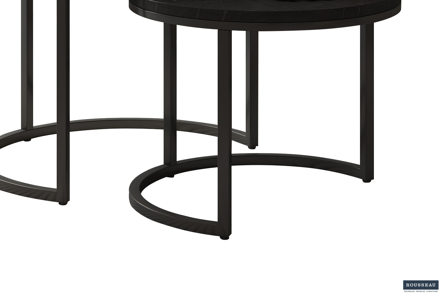 Salontafel 'Goja' 2-delig Mango hout zwart