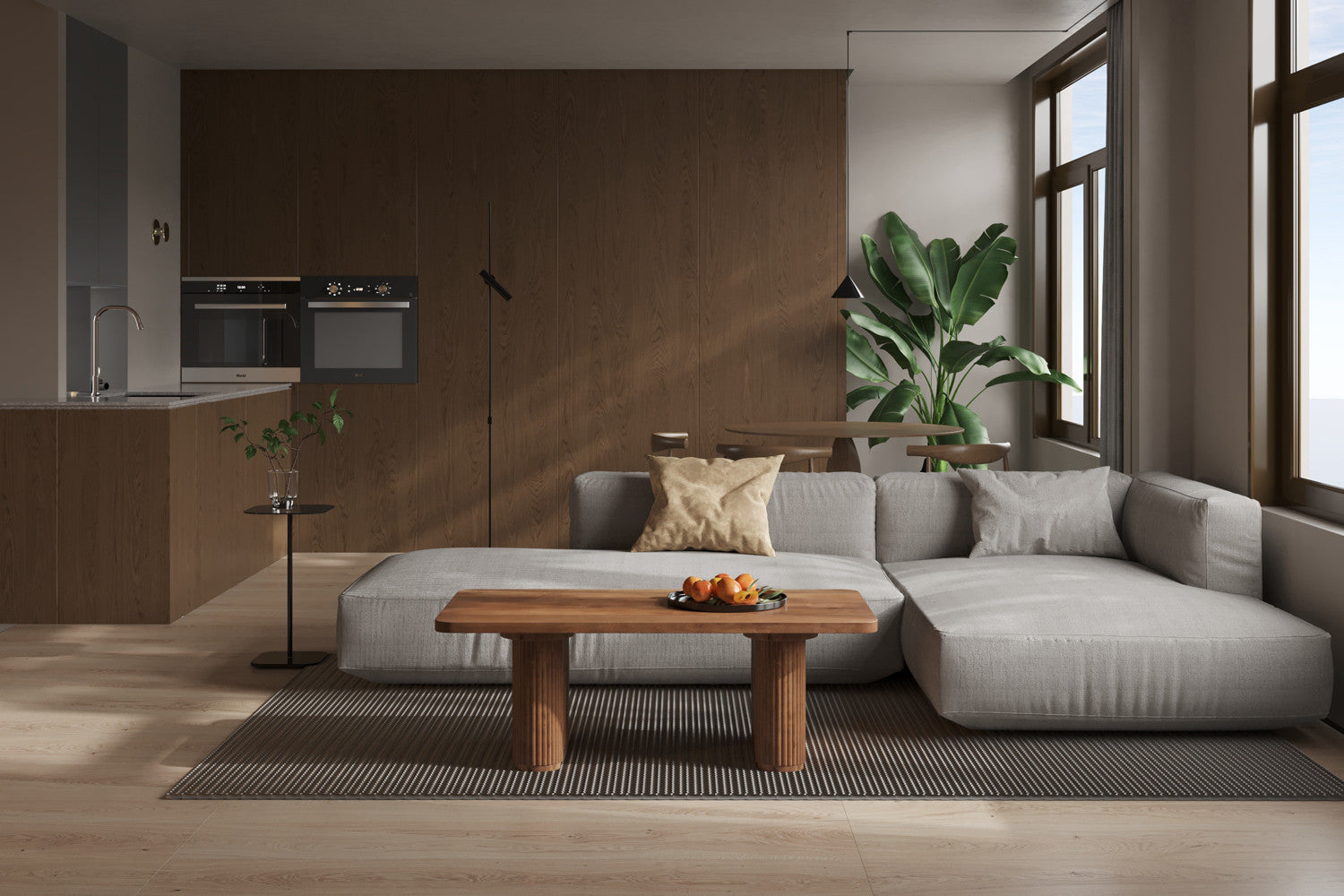 Salontafel 'Jean' Mangohout Lichtbruin