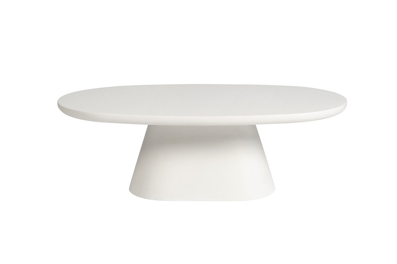 Salontafel 'Tavira' 120 cm Ovaal Cement Wit