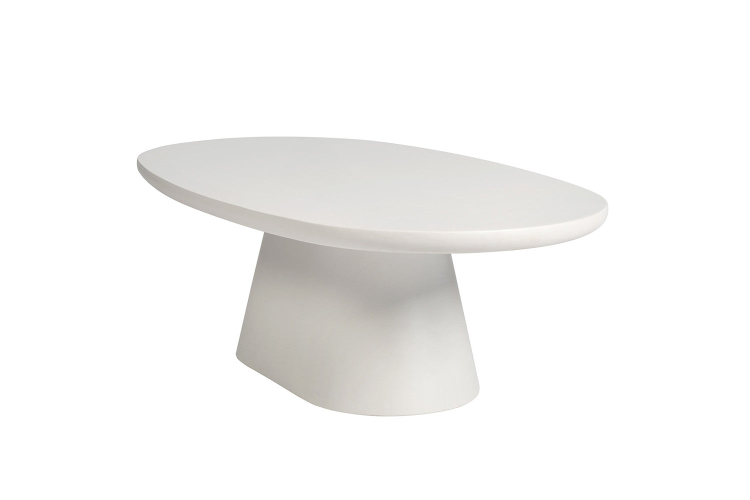 Salontafel 'Tavira' 120 cm Ovaal Cement Wit