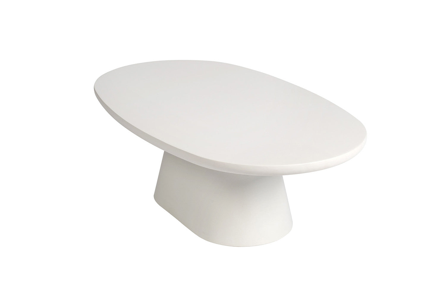 Salontafel 'Tavira' 120 cm Ovaal Cement Wit