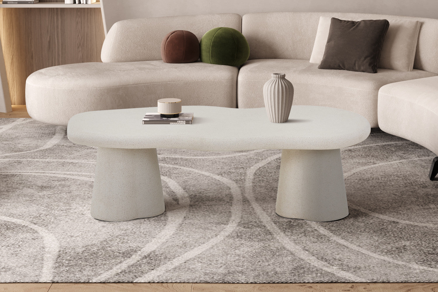 Salontafel 'Faro' 130 cm Organisch Cement