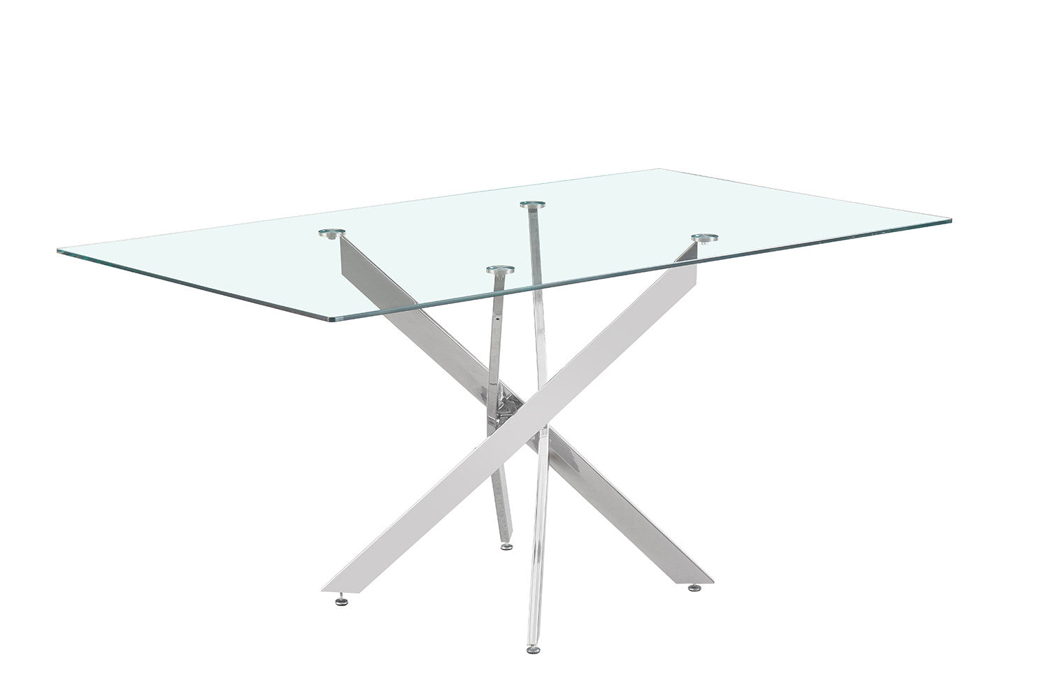 Tafel 'Lasi' 160 cm Glas, Poten Chroom