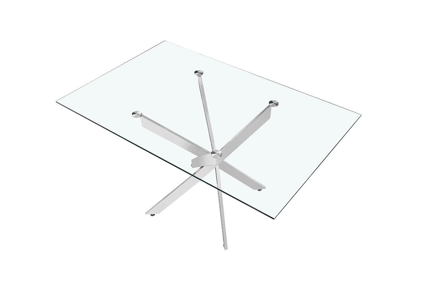Tafel 'Lasi' 160 cm Glas, Poten Chroom