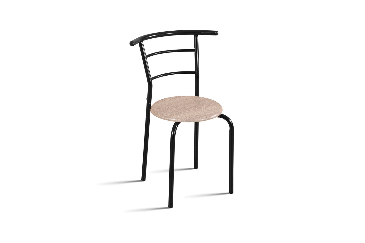 Tafelset 'Adam' Zwart metaal Decor sonoma