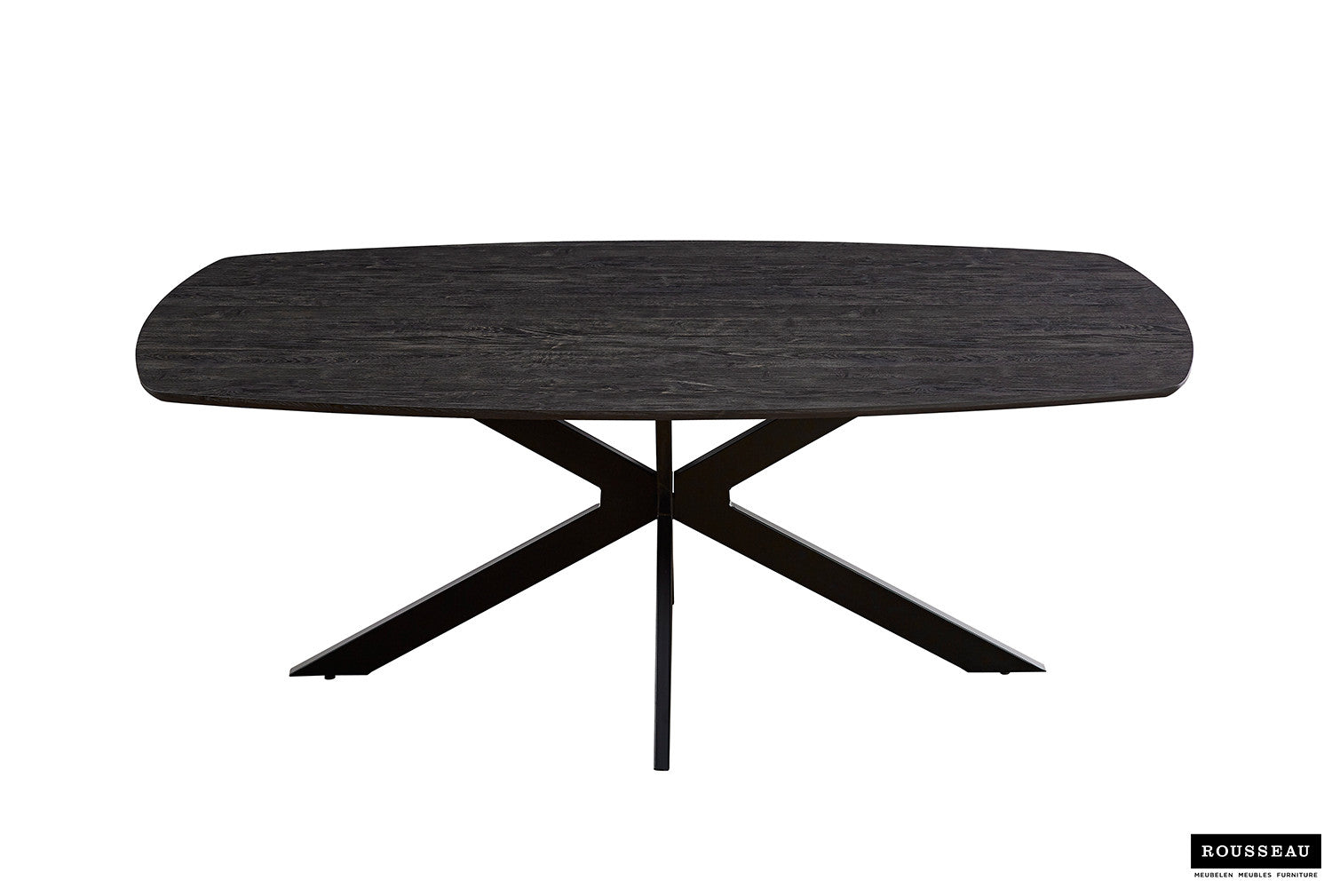 Tafel 'Aziz' 200 cm Deens Ovaal Decor Donkerbruin