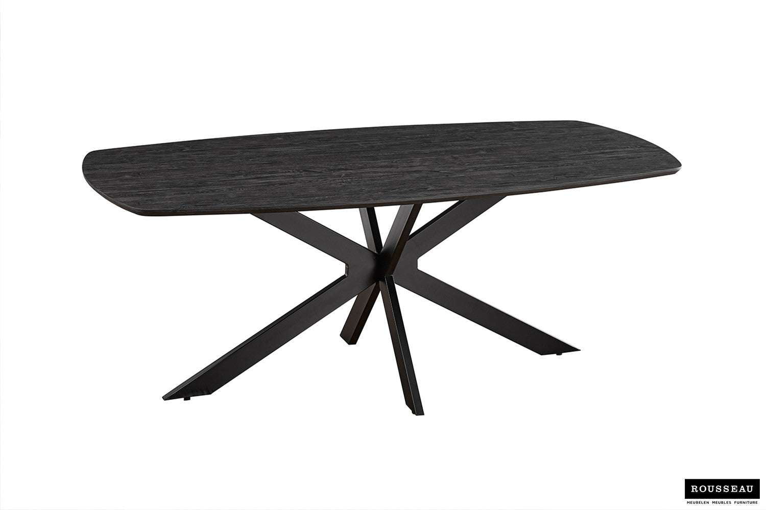 Tafel 'Aziz' 200 cm Deens Ovaal Decor Donkerbruin