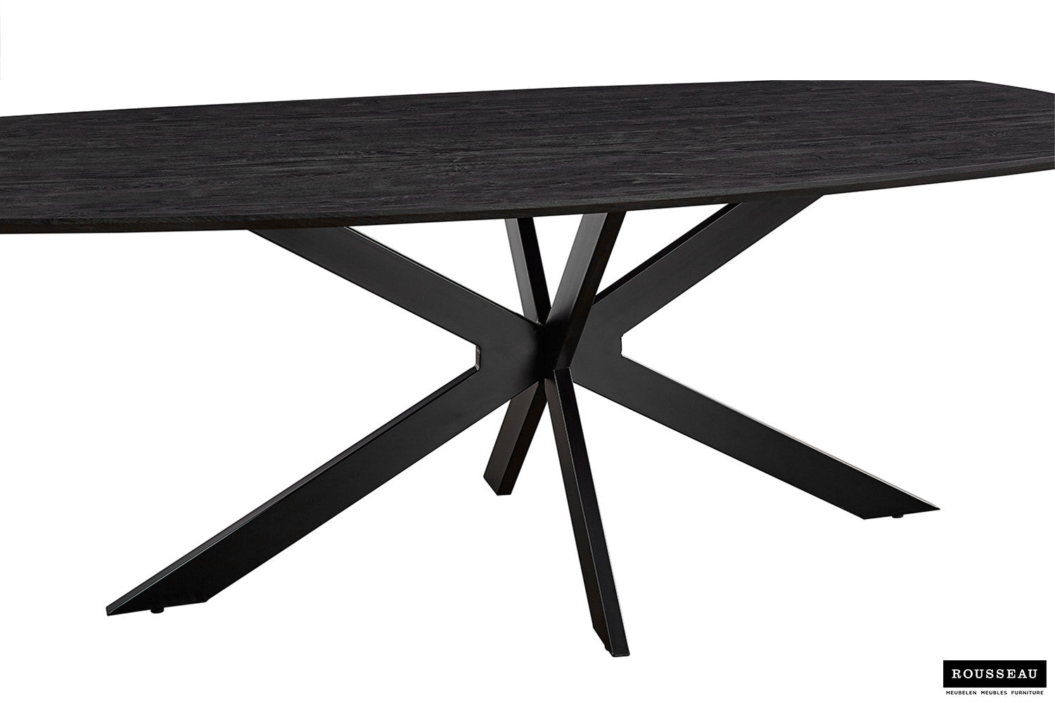 Tafel 'Aziz' 200 cm Deens Ovaal Decor Donkerbruin