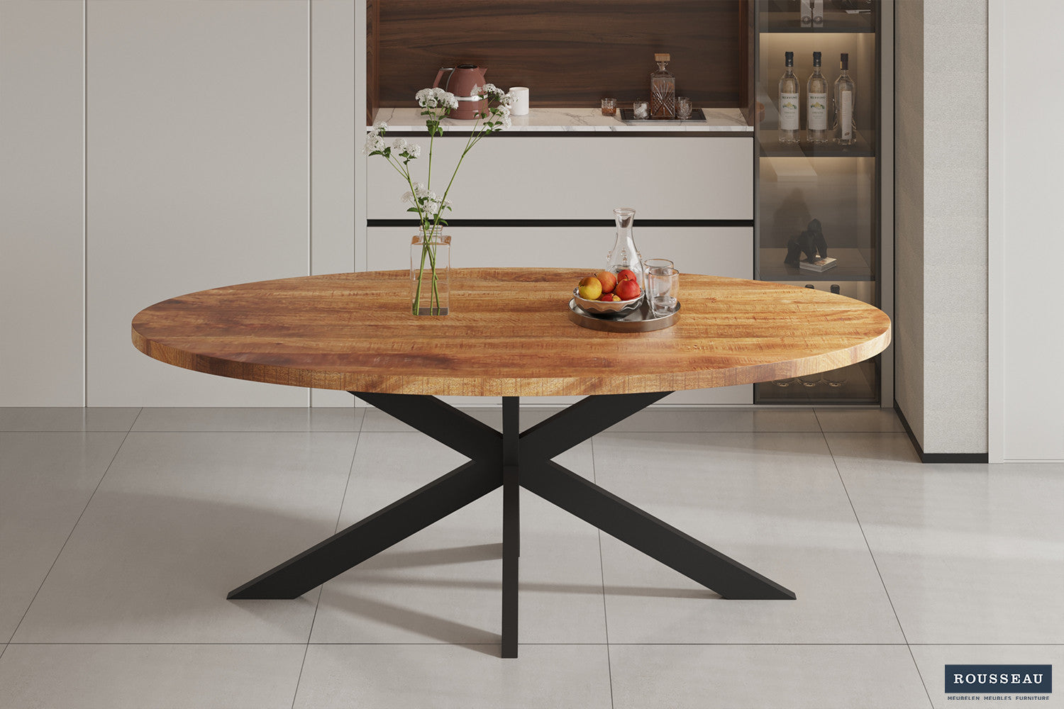 Tafel 'Alexa' 200 cm Ovaal Mangohout