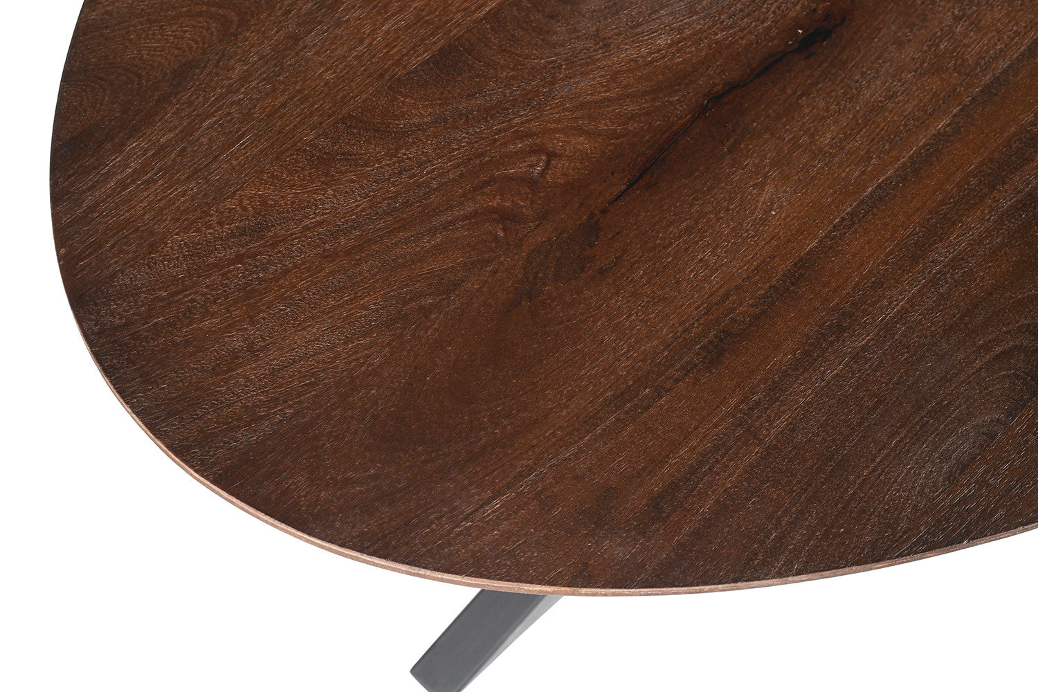 Tafel 'Tommy' 220x100 cm Ovaal Spider-Poot Mangohout Bruin