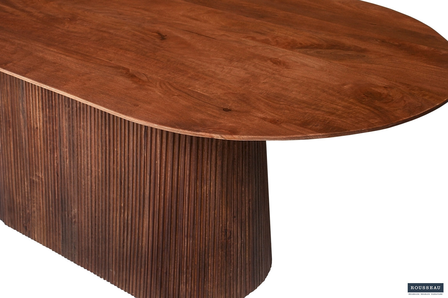Tafel 'Miguel' 200 cm Ovaal Mangohout Lichtbruin