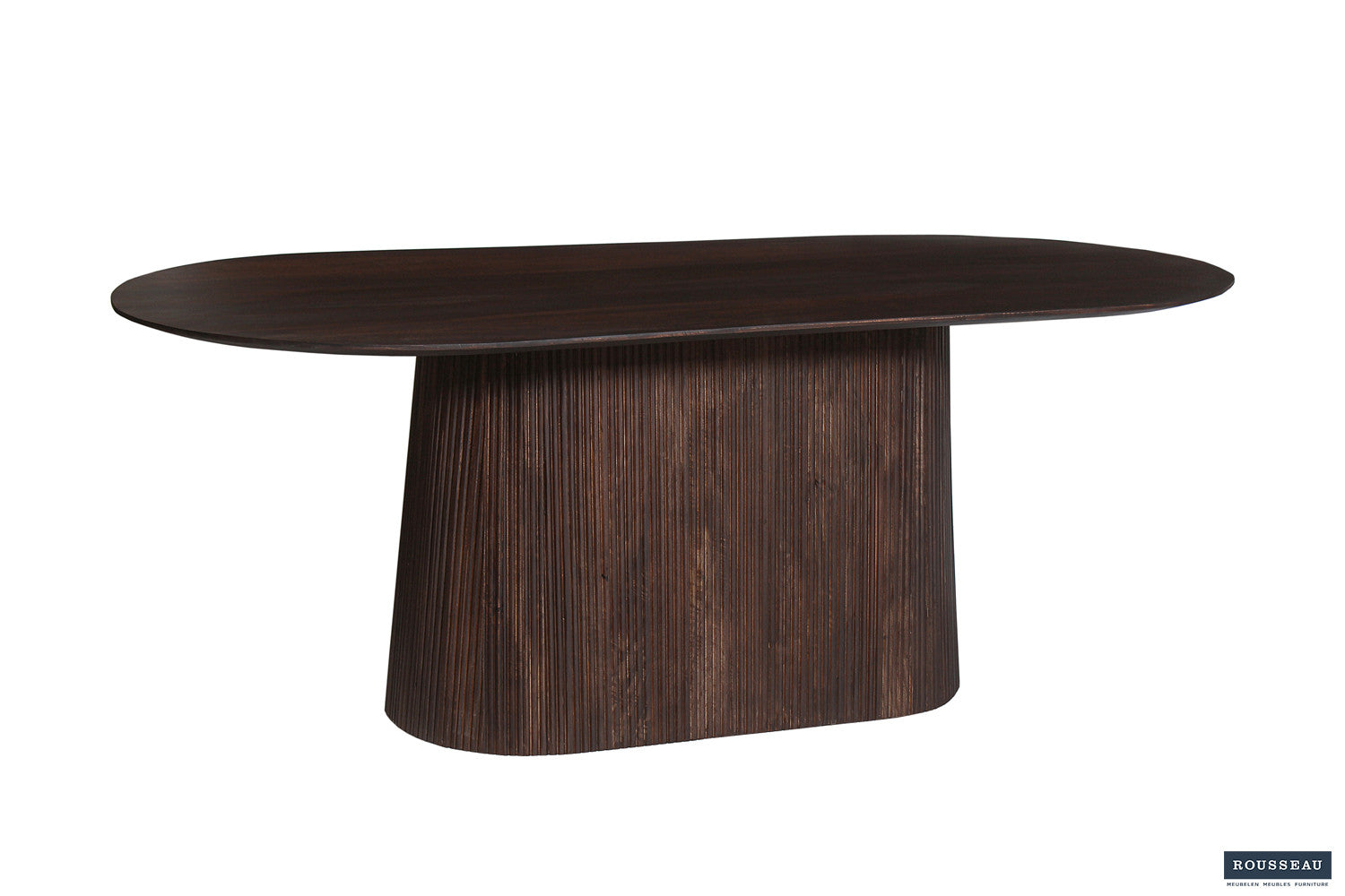 Tafel 'Miguel' 200 cm Ovaal Mangohout Donkerbruin