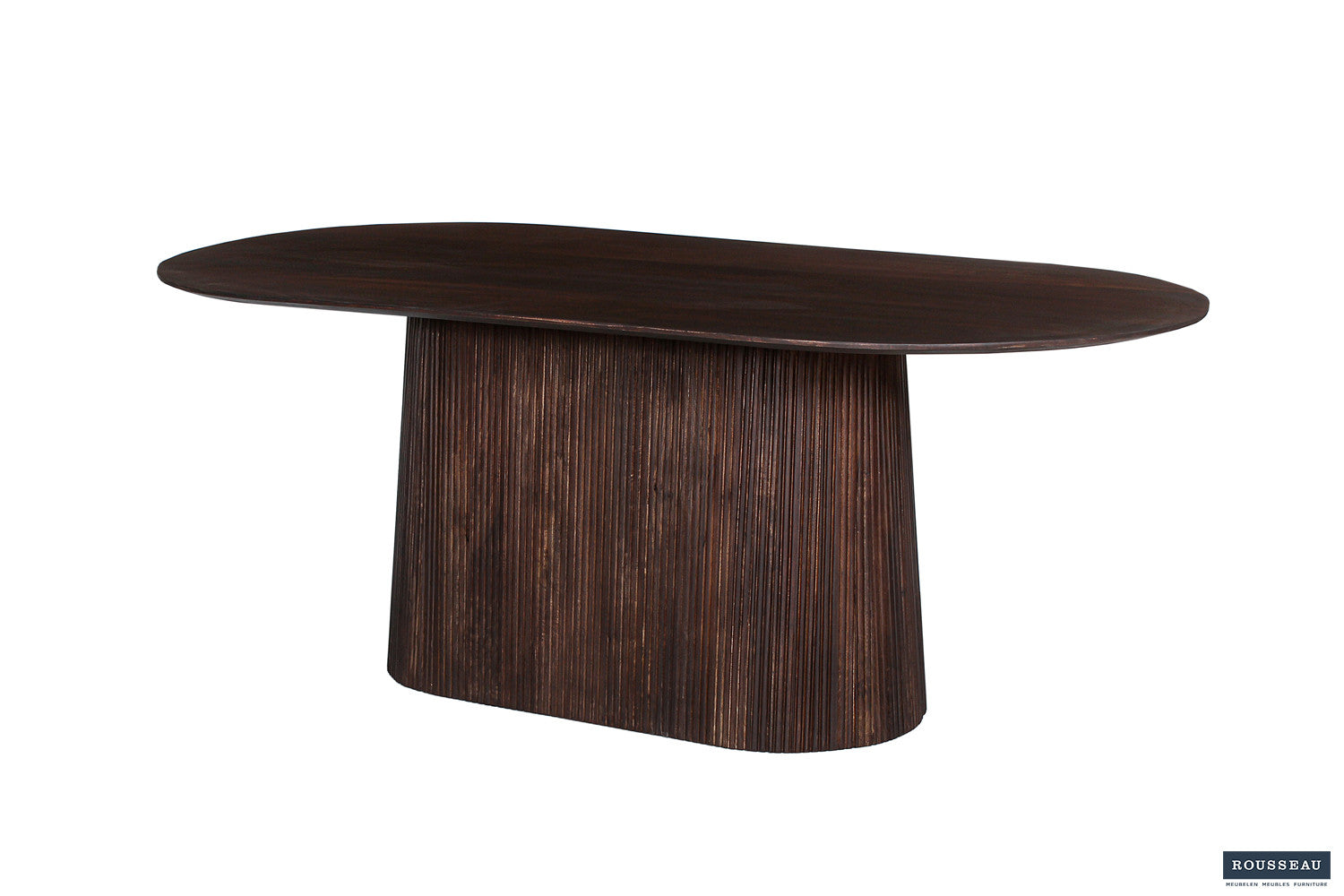 Tafel 'Miguel' 200 cm Ovaal Mangohout Donkerbruin