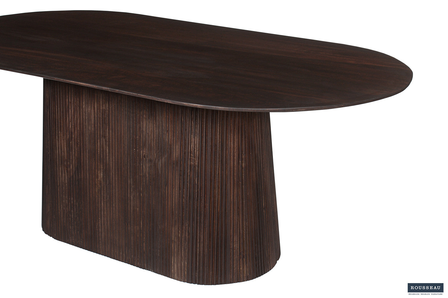 Tafel 'Miguel' 200 cm Ovaal Mangohout Donkerbruin