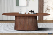 Tafel 'Miguel' 230 cm Ovaal Mangohout Lichtbruin