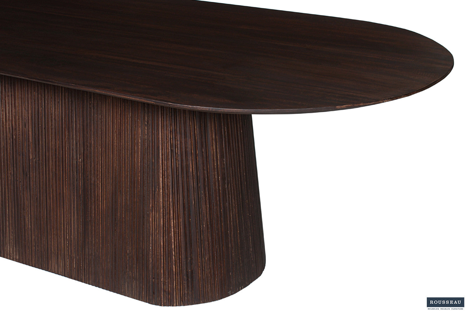 Tafel 'Miguel' 230 cm Ovaal Mangohout Donkerbruin