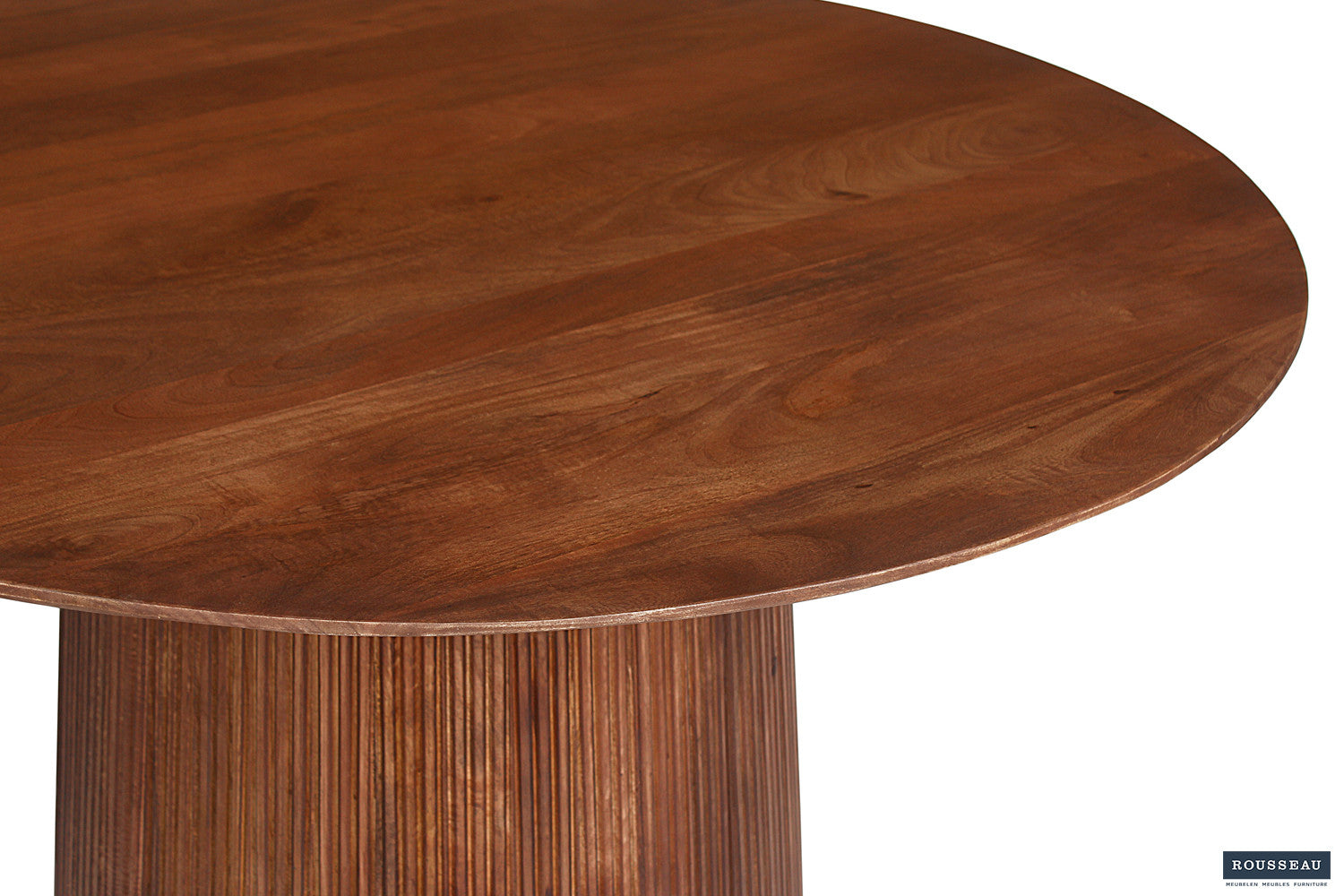 Tafel 'Miguel' 130 cm Rond Mangohout Lichtbruin