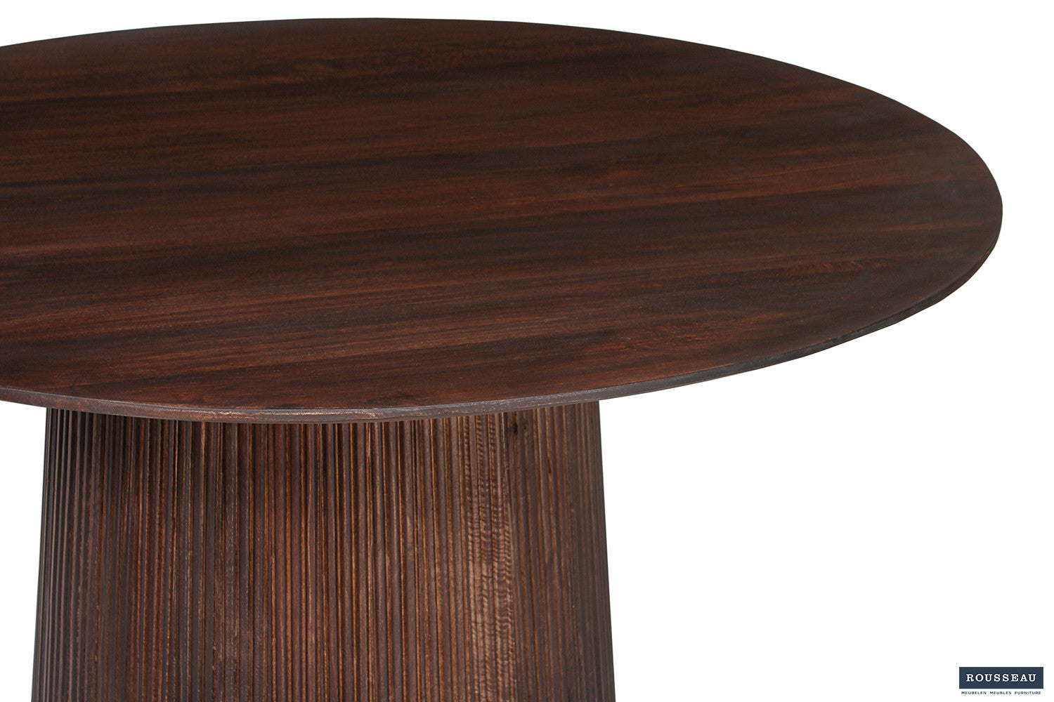 Tafel 'Miguel' 130 cm Rond Mangohout Donkerbruin