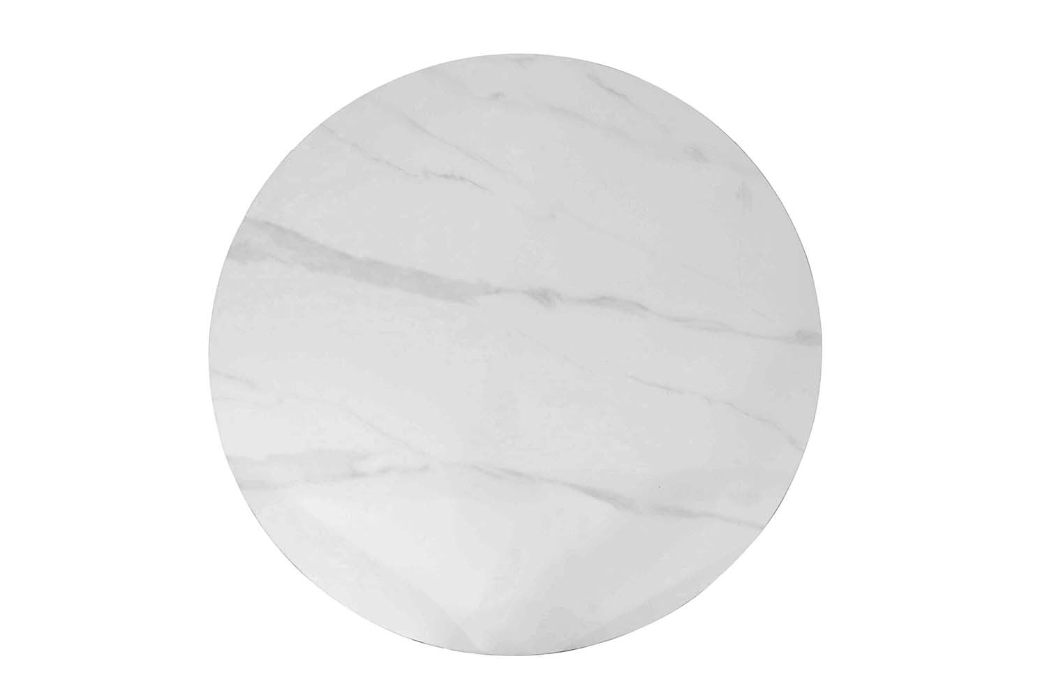 Tafel 'Apollo' 110 cm Rond Glanzend Steen Sneeuw Wit