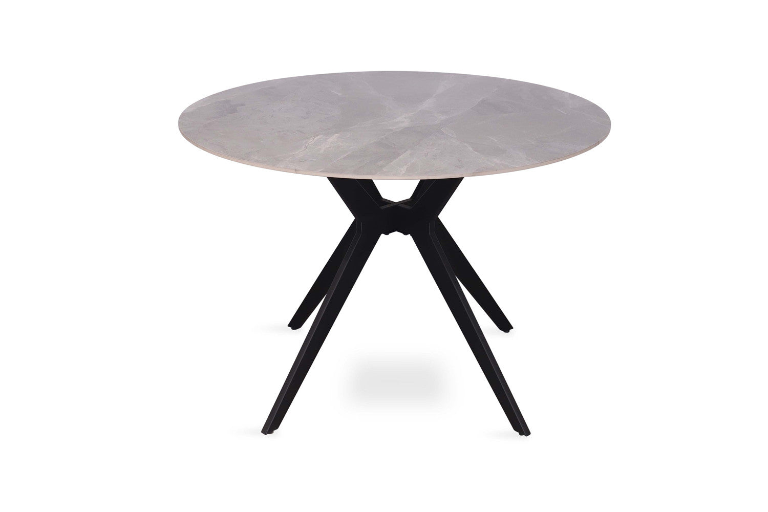 Tafel 'Apollo' 110 cm Rond Glanzend Steen Italiaans Grijs