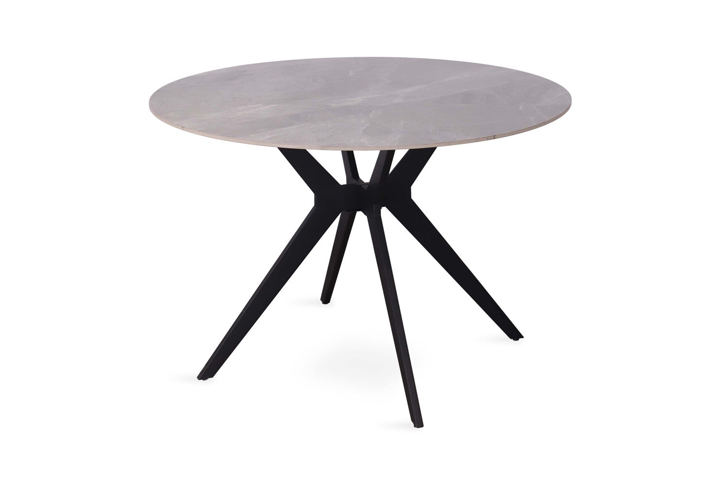 Tafel 'Apollo' 110 cm Rond Glanzend Steen Italiaans Grijs