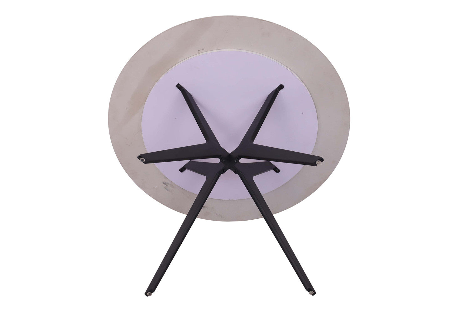 Tafel 'Apollo' 110 cm Rond Glanzend Steen Italiaans Grijs