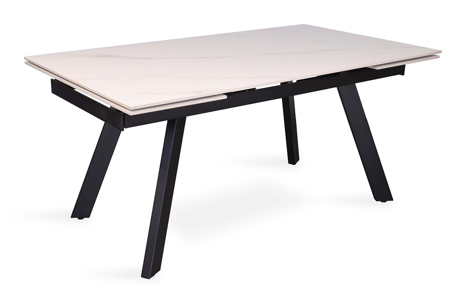 Uitschuifbare tafel 'Hera' 160-240 cm Rechthoekig Steen Wit