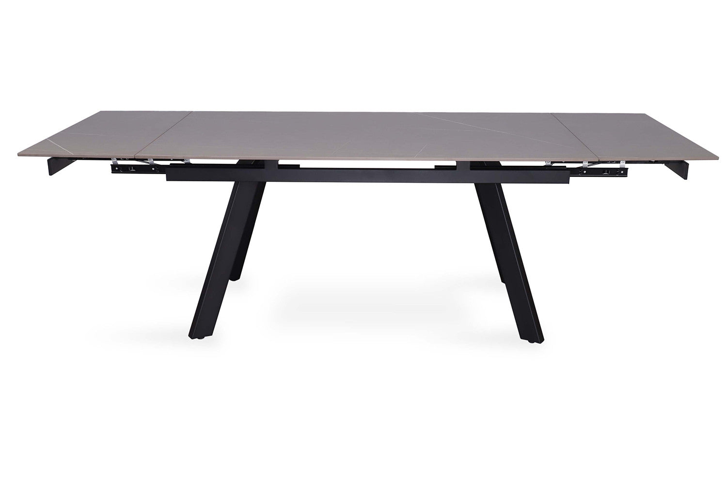 Uitschuifbare tafel 'Hera' 160-240 cm Rechthoekig Steen Zwart