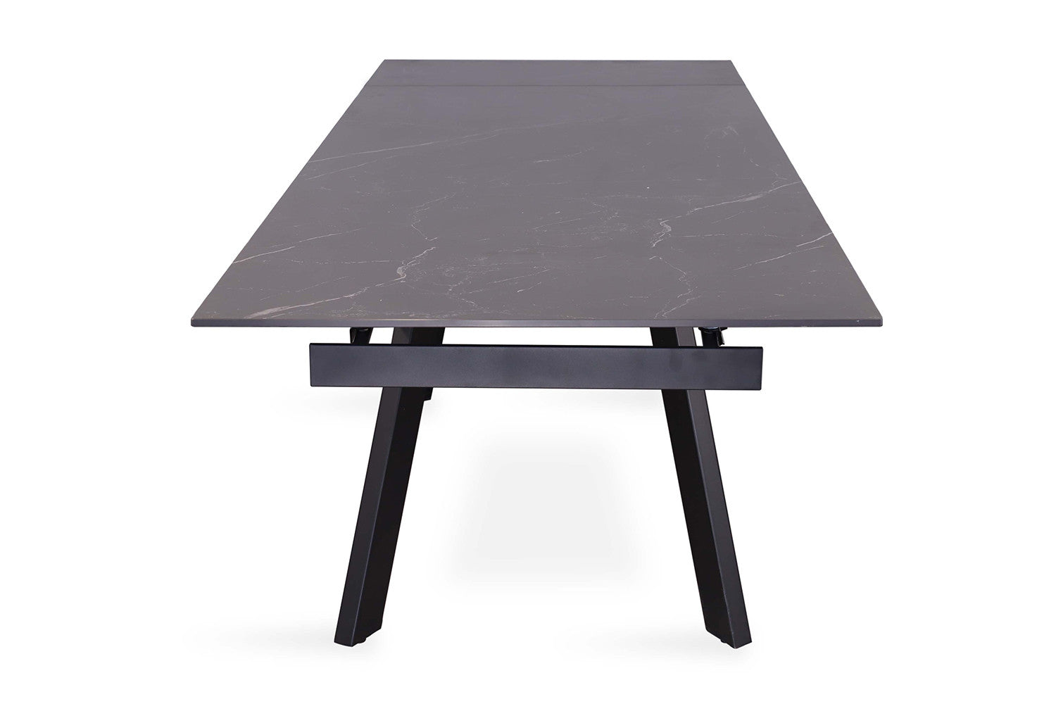 Uitschuifbare tafel 'Hera' 160-240 cm Rechthoekig Steen Zwart