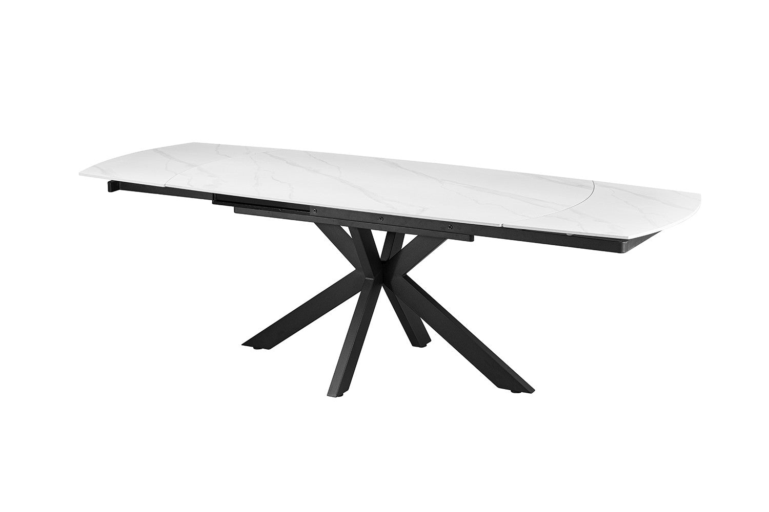 Uitschuifbare tafel 'Ares' 160-240 cm Deens Ovaal Steen Wit