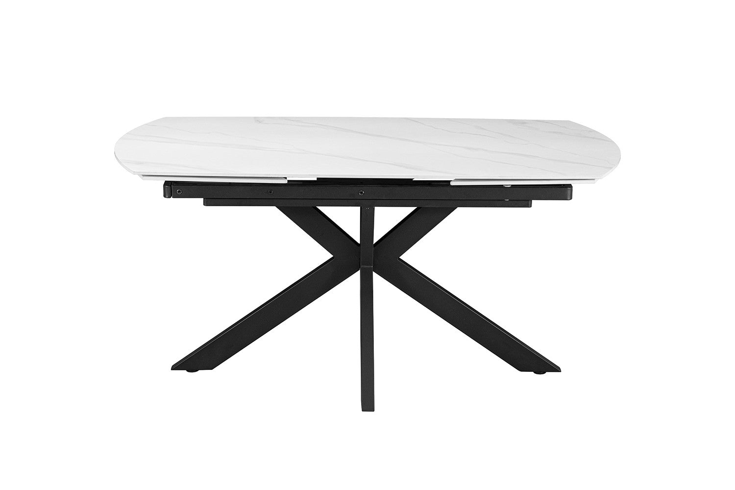 Uitschuifbare tafel 'Ares' 160-240 cm Deens Ovaal Steen Wit