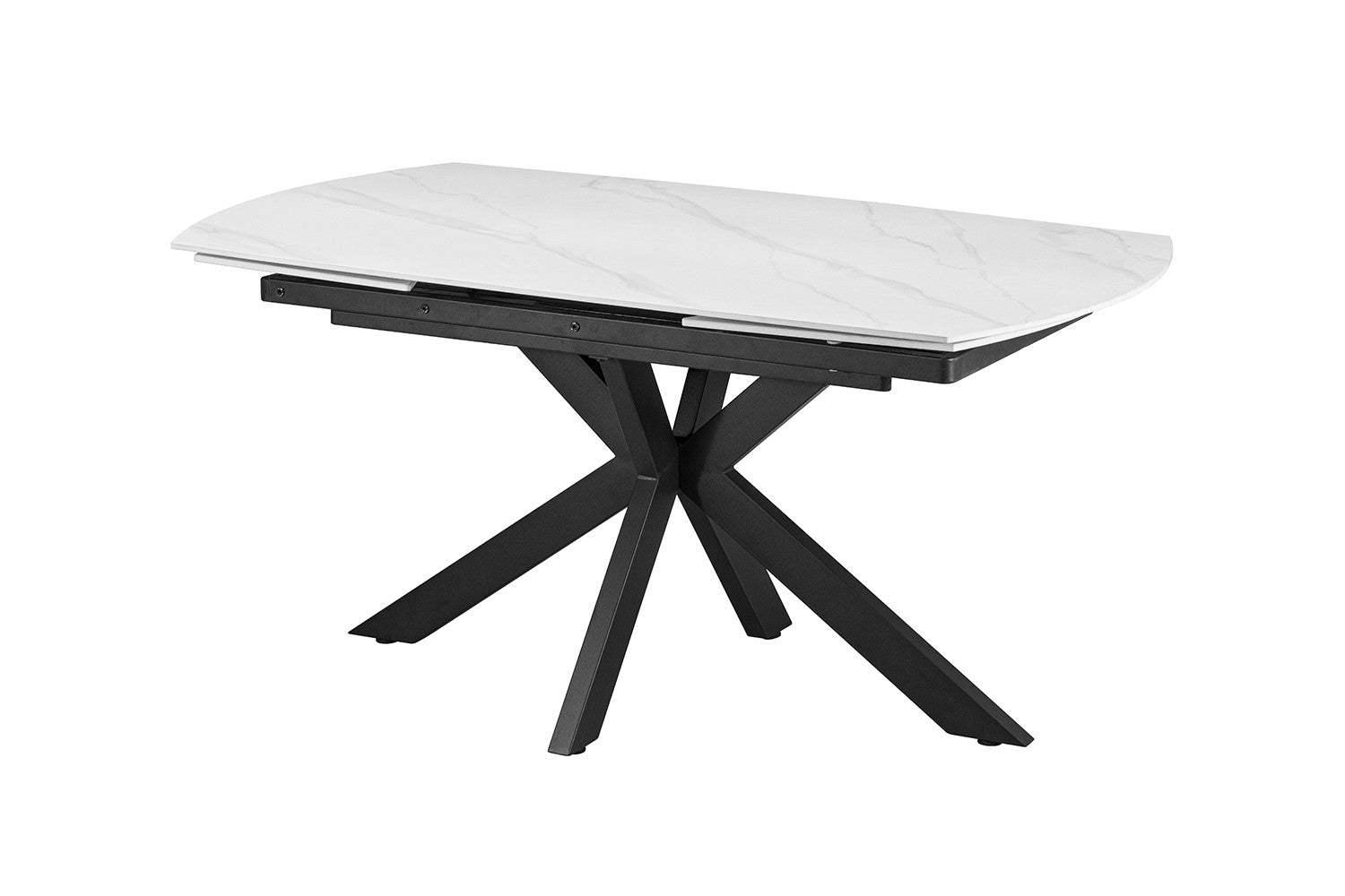 Uitschuifbare tafel 'Ares' 160-240 cm Deens Ovaal Steen Wit