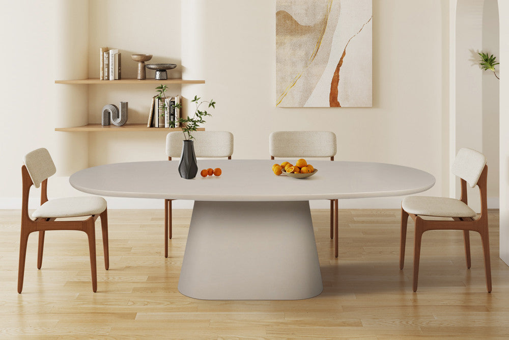 Tafel 'Tavira' 220 cm Ovaal Cementbeige