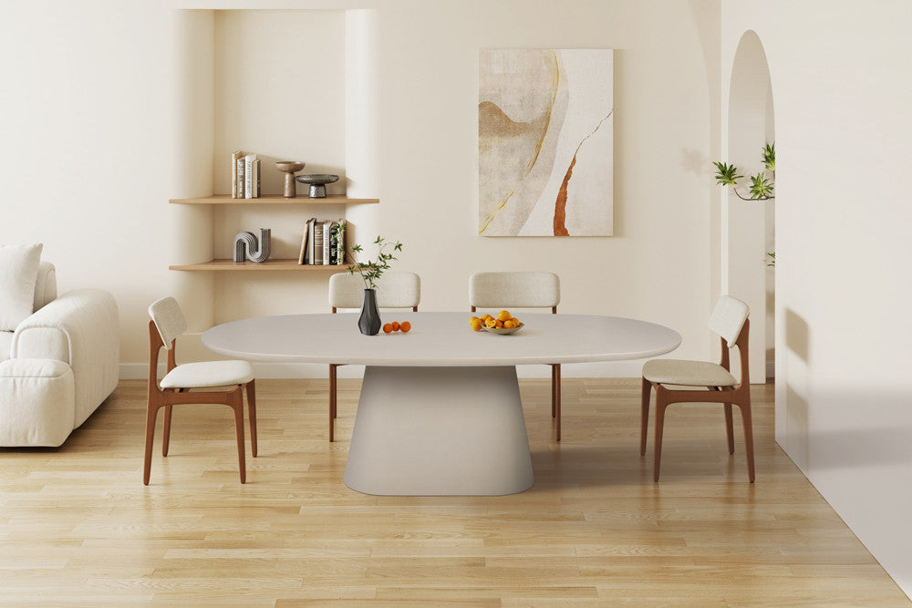 Tafel 'Tavira' 220 cm Ovaal Cementbeige
