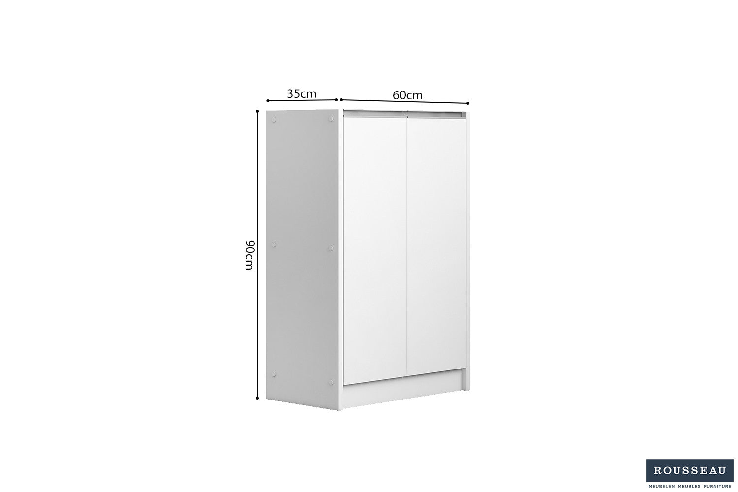 Schoenenkast 'Lilly' 2 deuren Wit