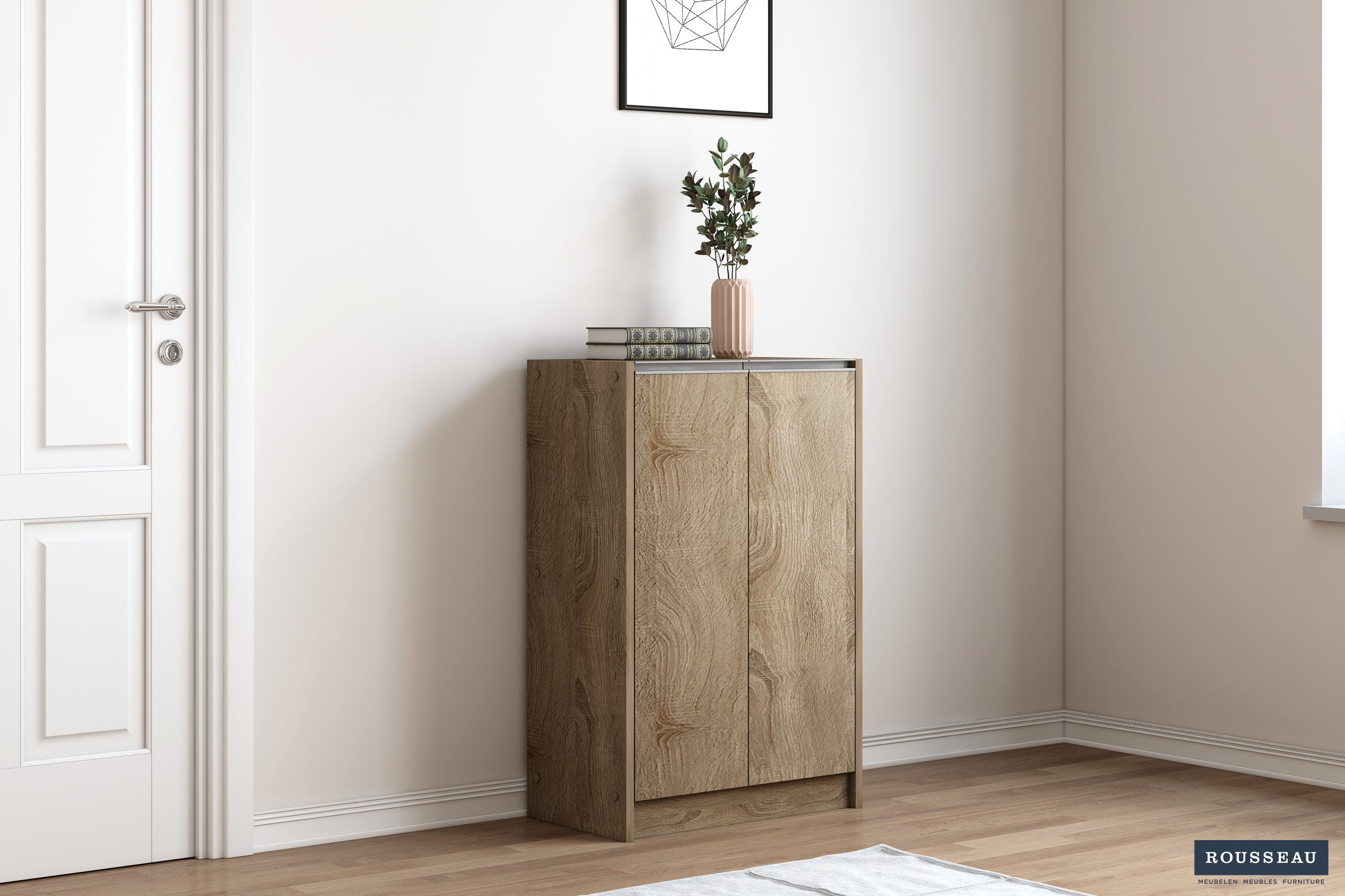 Schoenenkast 'Lilly' 2 deuren Sonoma