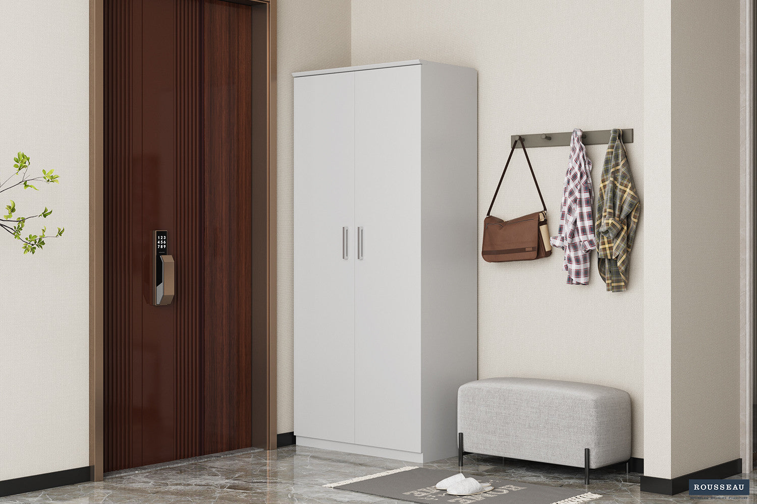 Schoenenkast 'Mike' 2 deuren Wit